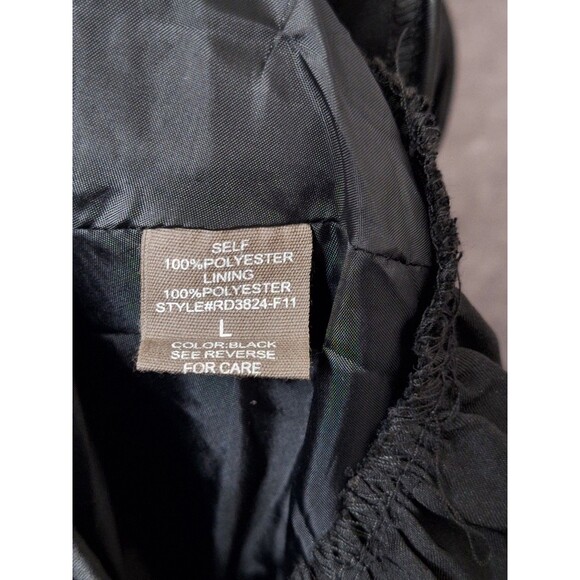 NEW Ryu One Shoulder Cocktail Dress Sz L Puff Sleeve A-Line Fairy Party Holiday - Picture 7 of 14